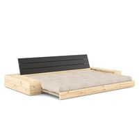 Base Sofa Bed With Side Box Black Night/747 Beige