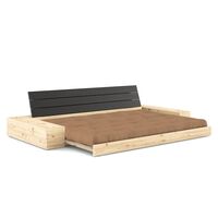 Base Sofa Bed With Side Box Black Night/755 Mocca