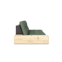 Base Sofa Bed With Side Box Black Night/756 Olive Green