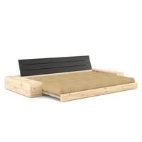Base Sofa Bed With Side Box Black Night/758 Wheat Beige