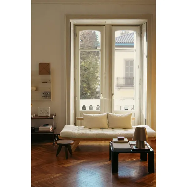 Divano Bebop Pino Laccato Trasparente/747 Beige