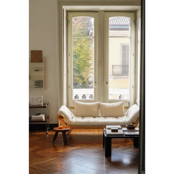 Divano Bebop Pino Laccato Trasparente/747 Beige