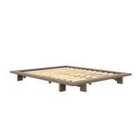 Japan Bettgestell 160x200 Johannisbrotbraun