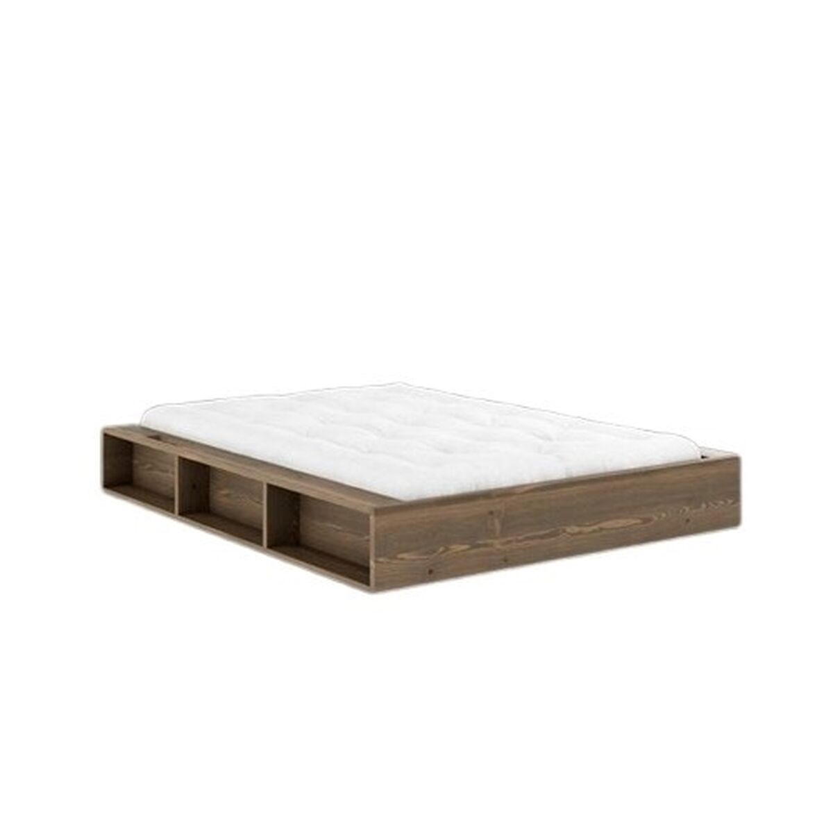 Ziggy Bed Frame 140x200 Carob Brown