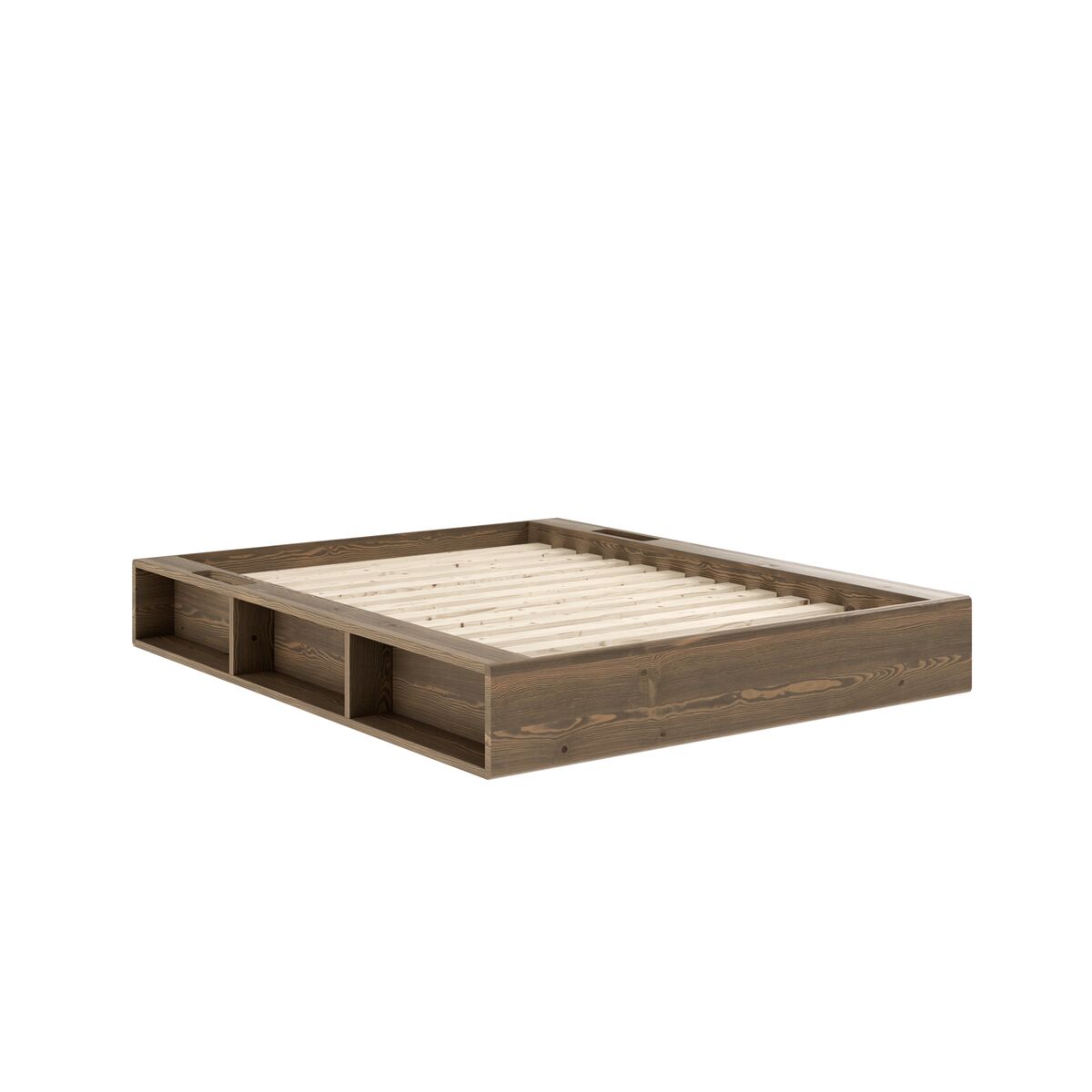 Ziggy Bed Frame 140x200 Carob Brown