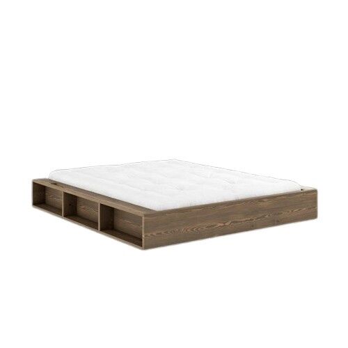 Cadre de Lit Ziggy 160x200 Brun Caroube