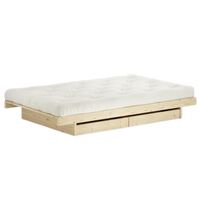 Kanso Bed Frame With 2 Drawers 90x200 Raw