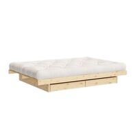 Kanso Bedframe met 2 Lades 160x200 Raw