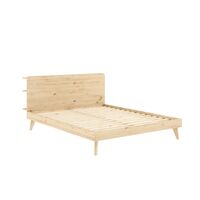 Retreat Bed Frame 140x200 Clear Lacquered Pine