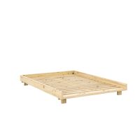 Social Bed Frame 140x200 Clear Lacquered Pine