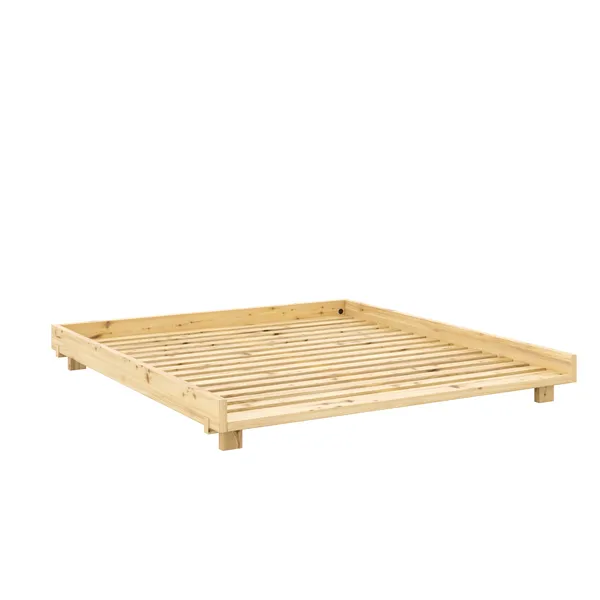 Social Bed Frame 180x200 Clear Lacquered Pine