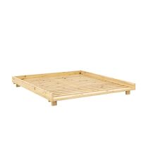 Social Bed Frame 180x200 Clear Lacquered Pine