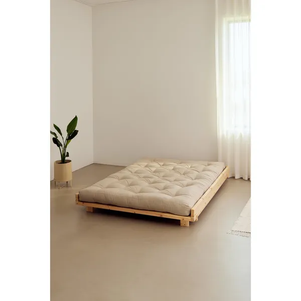 Social Bed Frame 180x200 Clear Lacquered Pine