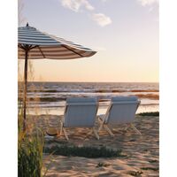 Boogie Fåtölj 611 Strandblå/Vitlackerad Furu