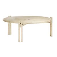 Stolik kawowy Sticks niski, lakierowany bezbarwnie, sosnowy