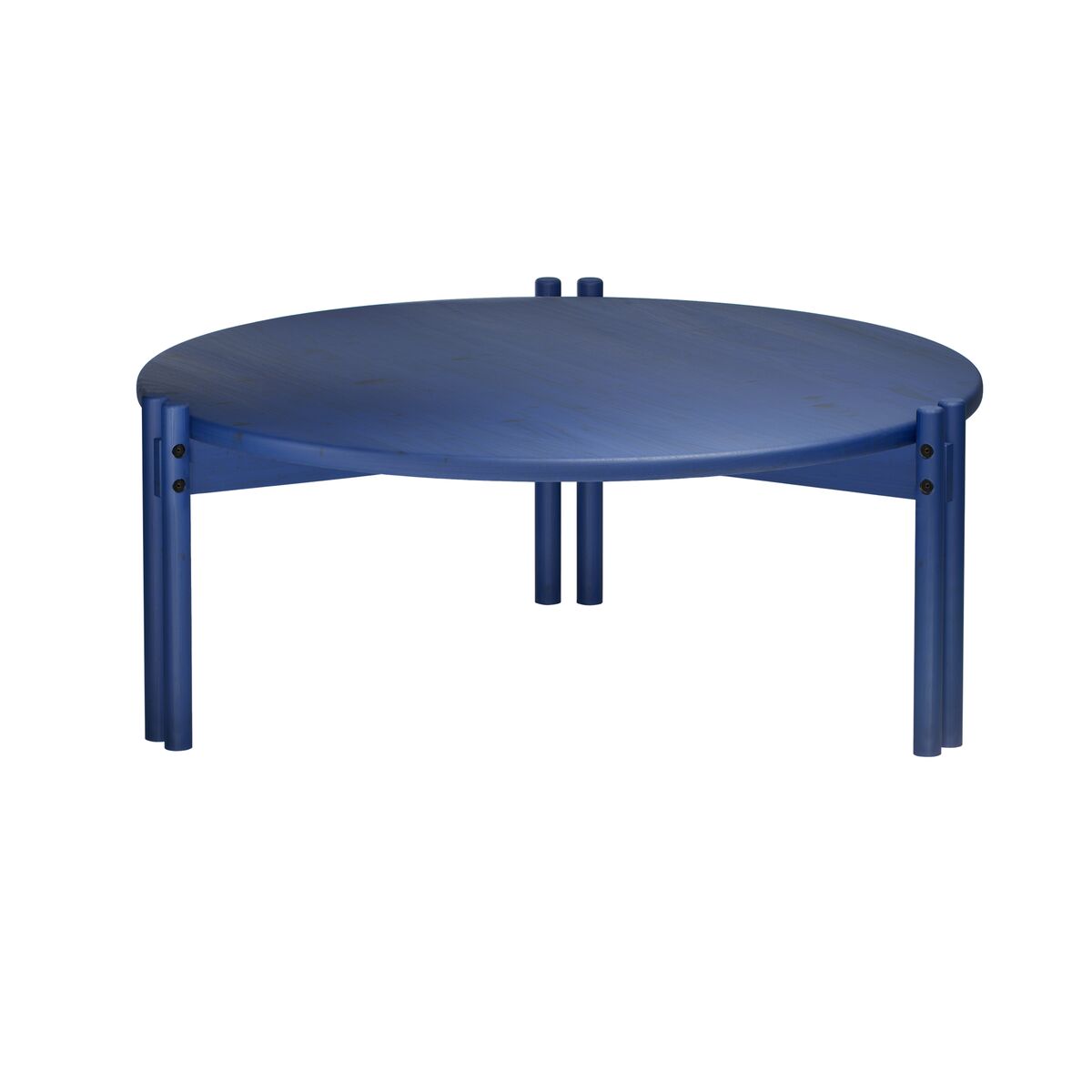 Mesa de centro baja Sticks, Azul cobalto.