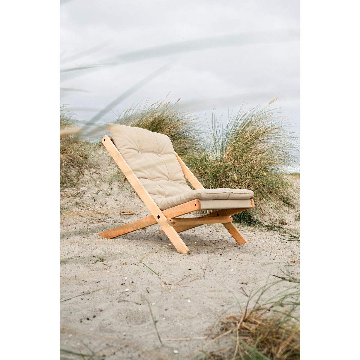 Boggie Outdoor Armchair 401 Wit/Geolied Beukenhout
