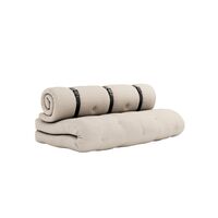 Schnallensofa 747 Beige/ Braun