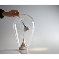 Blow Table Lamp Chrome/ Clear