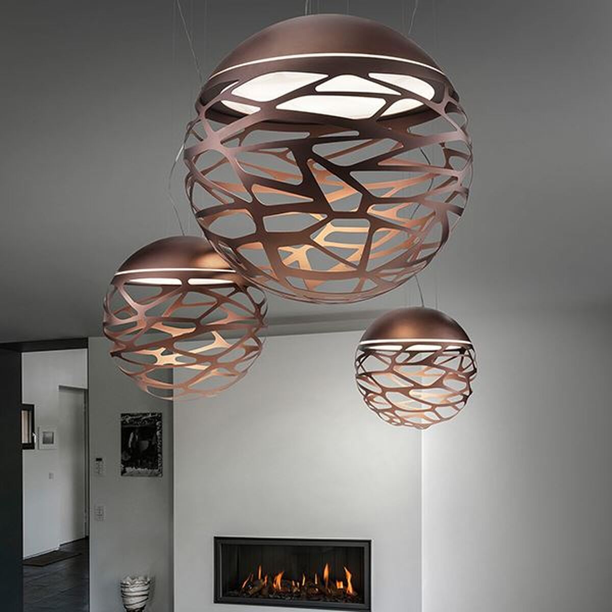 Kelly Sphere Pendelleuchte Kupfer Klein