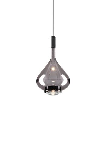 Sky-Fall Taklampe Medium 2700K Sort Krom/ Blank Røykfarget