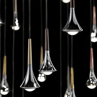 Rain SO Pendant Without Rosette Chrome/ Black