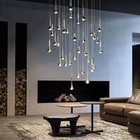 Rain SO Pendant Without Rosette Chrome/ Black