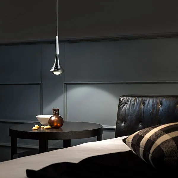 Rain SO Pendant Without Rosette Chrome/ Brushed Chrome