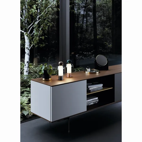 Easy Peasy Portable Lamp Taupe/ Gray/Palladium