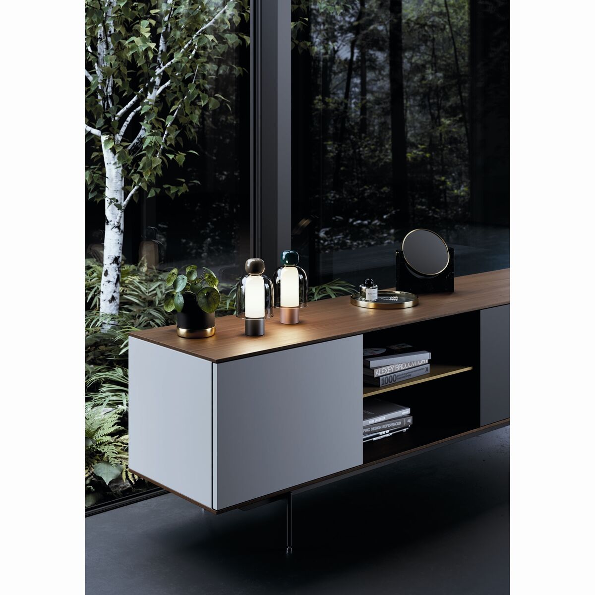 Easy Peasy Portable Lamp Taupe/ Gray/Palladium