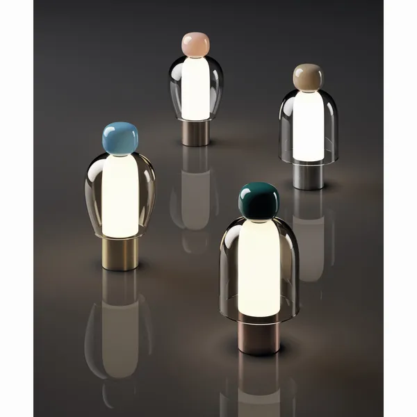Easy Peasy Portable Lamp Taupe/ Gray/Palladium