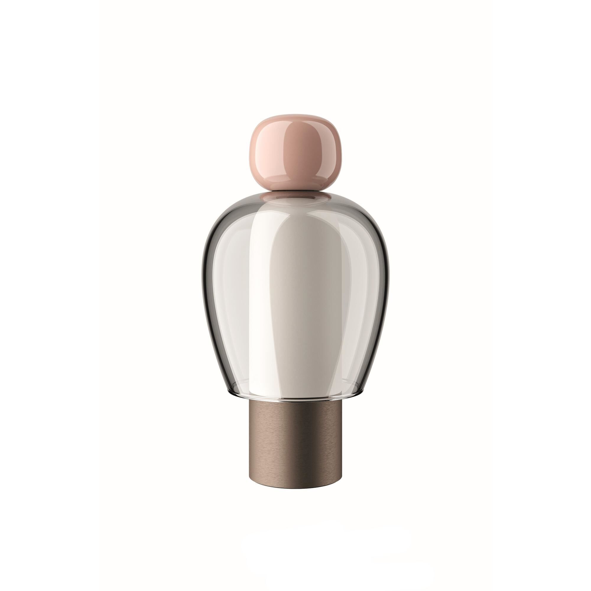 Easy Peasy Bærbar Lampe Rosa/ Grå/ Bronse