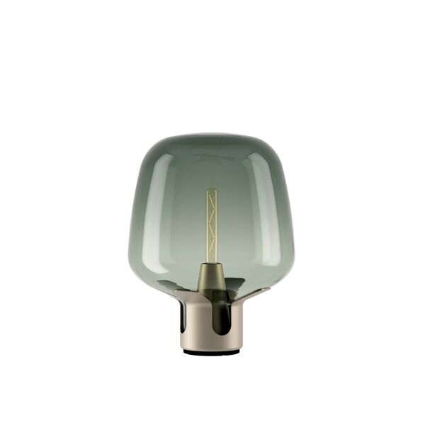 Flar Tischlampe Medium Champagner/ Türkis