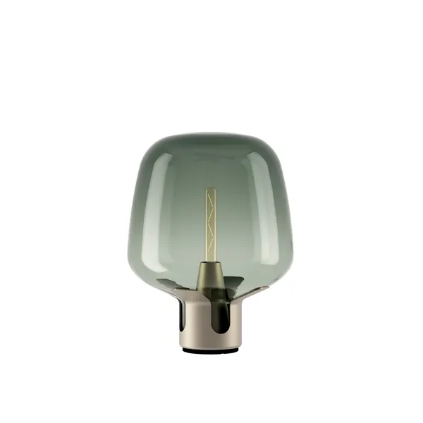 Flar Table Lamp Medium Champagne/ Turquoise