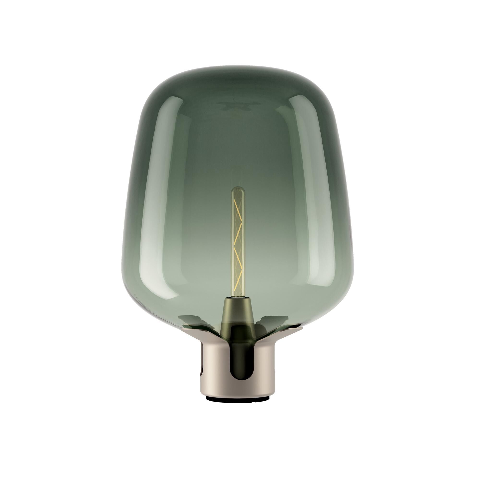 Flar Bordlampe Stor Champagne/ Turkis
