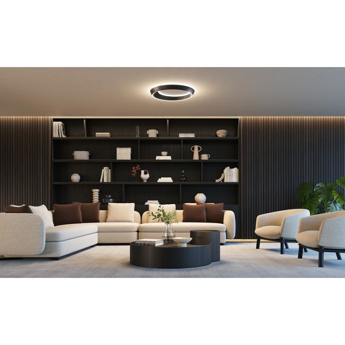 Tidal 45 Ceiling Light 2700K Matt Black