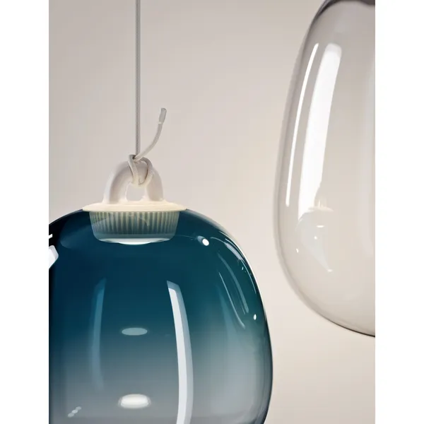 Oblò Hanglamp Klein 2700K Glanzend Rook/ Wit