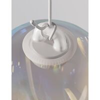 Oblò Hanglamp Medium 2700K Glanzend Rook/ Wit