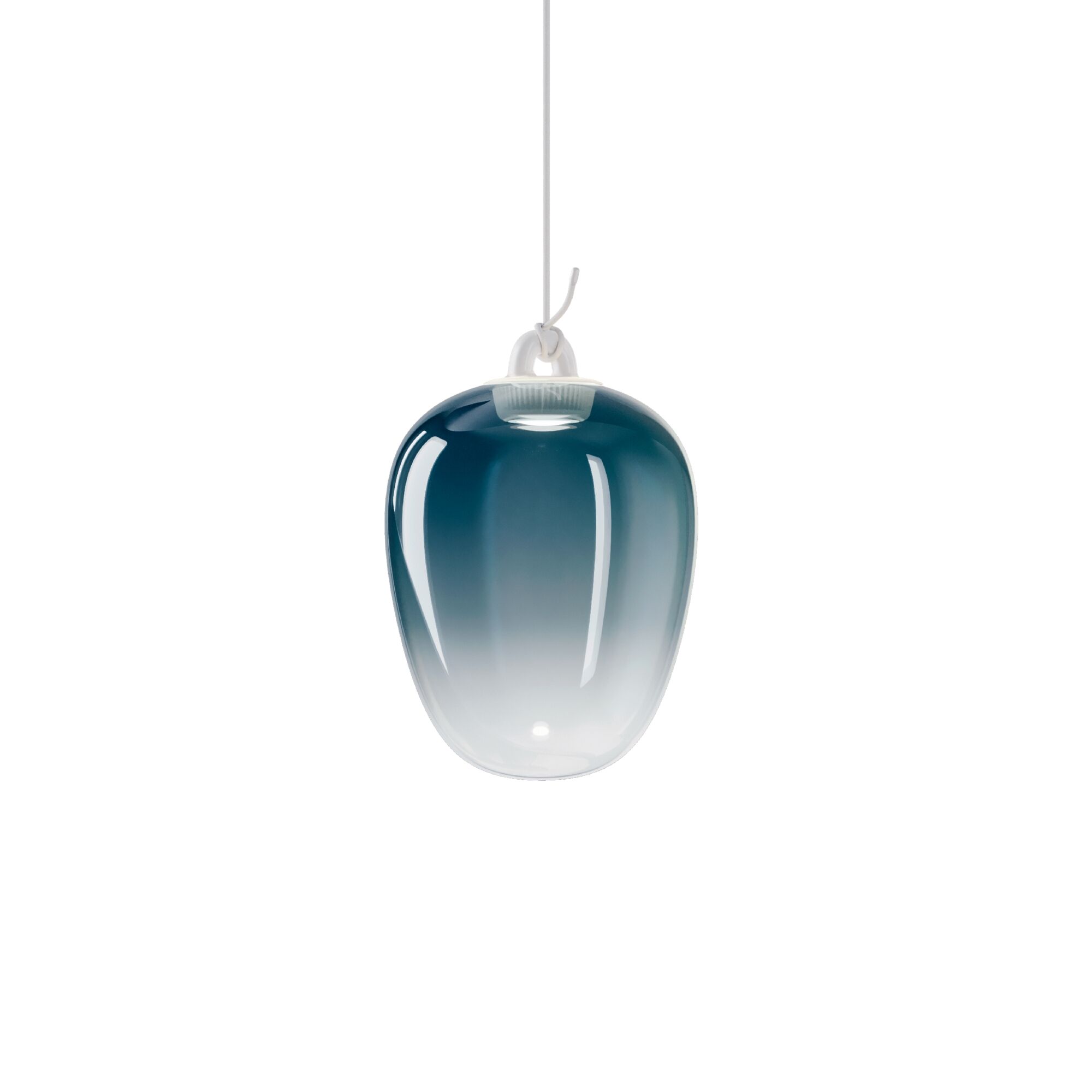 Oblò Taklampe Medium 2700K Azurblå Stål/ Hvit