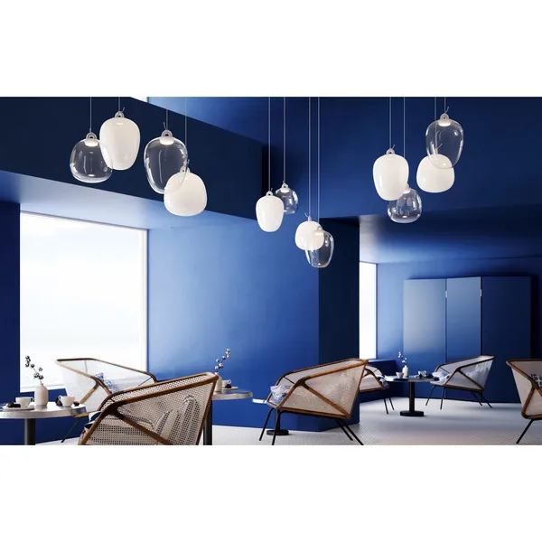 Oblò Hanglamp Groot 2700K Zijde Wit/ Wit