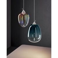 Oblò Hanglamp Groot 2700K Glanzend Rook/ Wit