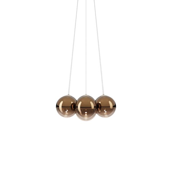 Lampadario Random Cloud 7 Ø23 2700K Bronzo lucido/Vetro