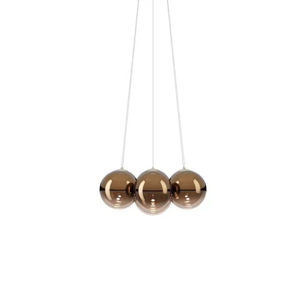 Random Cloud 7 Chandelier Ø23 2700K Glossy Bronze/Glass