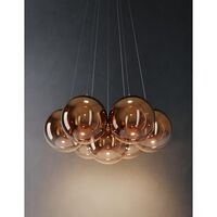Random Cloud 7 Chandelier Ø23 2700K Glossy Bronze/Glass