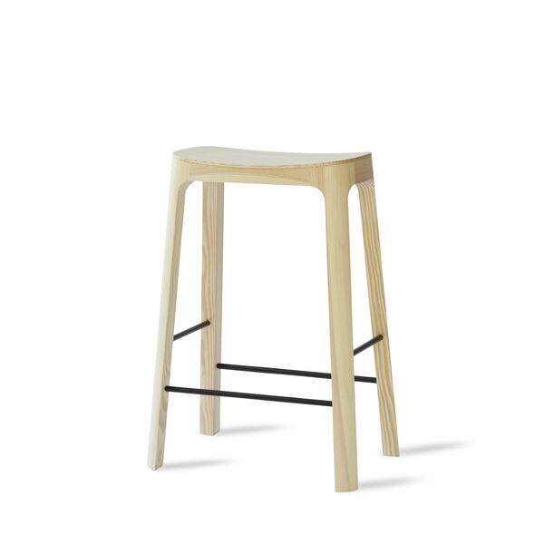 Crofton Bar Stool H65 Pine/ Black
