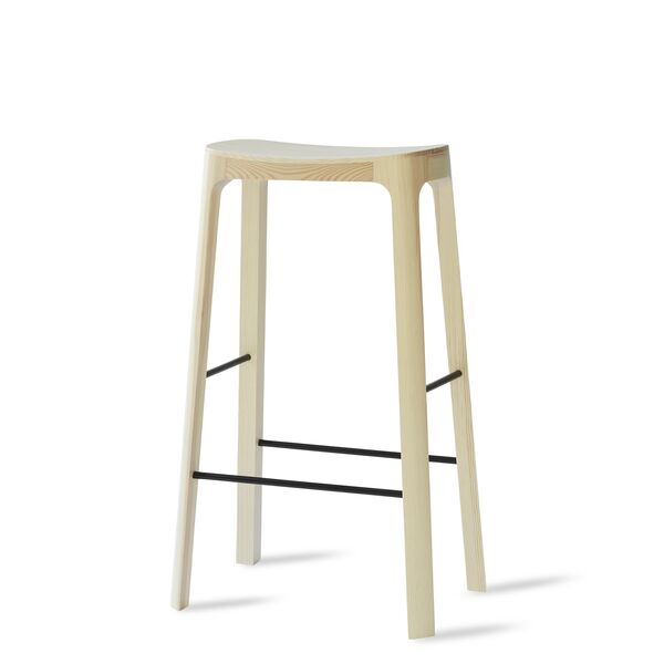 Crofton Bar Stool H78 Pine/ Black