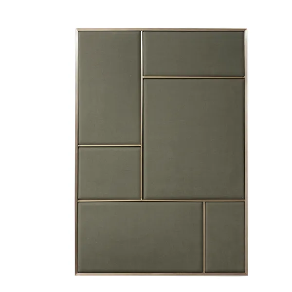 Nouveau Pin Notice Board Large Brass/Oyster Grey