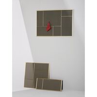 Nouveau Pin Notice Board Small Brass/Navy Blue