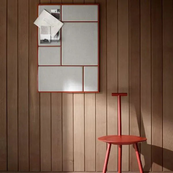 Nouveau Pin Notice Board Large Basque Red