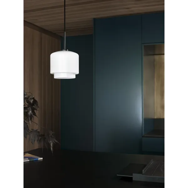 Megumi Pendant Ø18 Black/ Opal